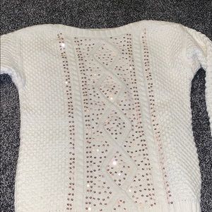 White And gold sparkle GAP sweater
